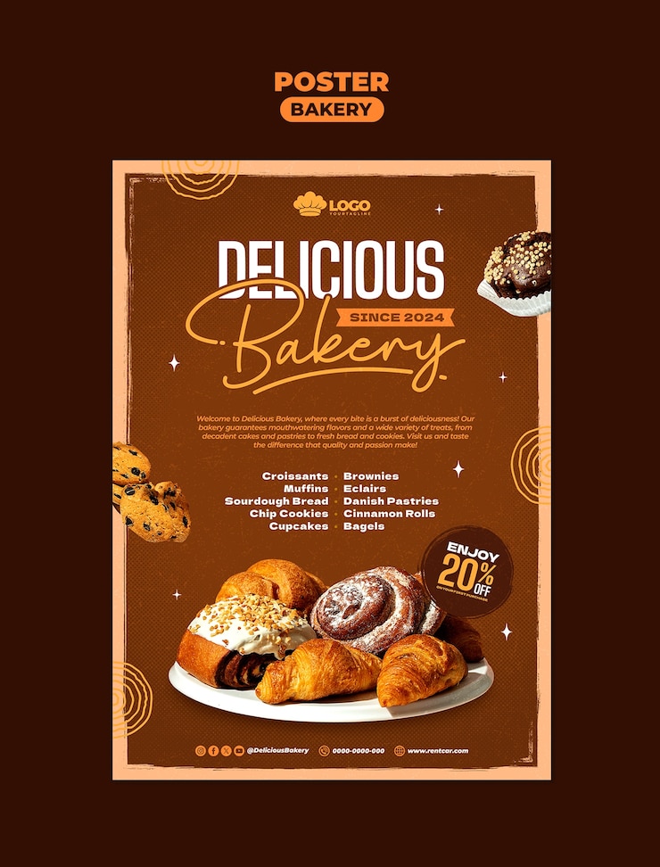 PSD bakery template design