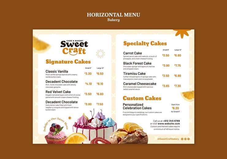 PSD bakery template design