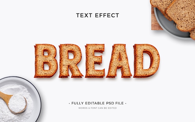 PSD bakery text effect