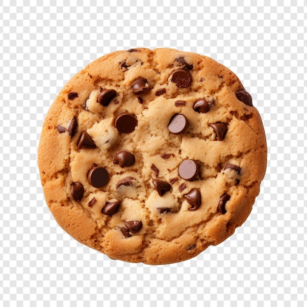 PSD baking delicious chocolate chip cookies isolated on transparent background