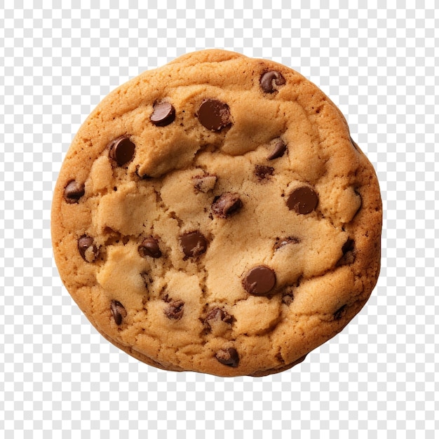 Baking delicious chocolate chip cookies isolated on transparent background