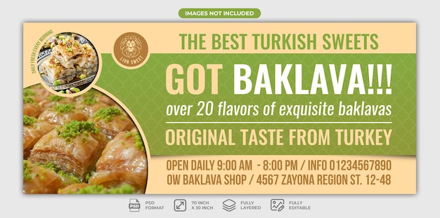 Baklava Billboard-sjabloon