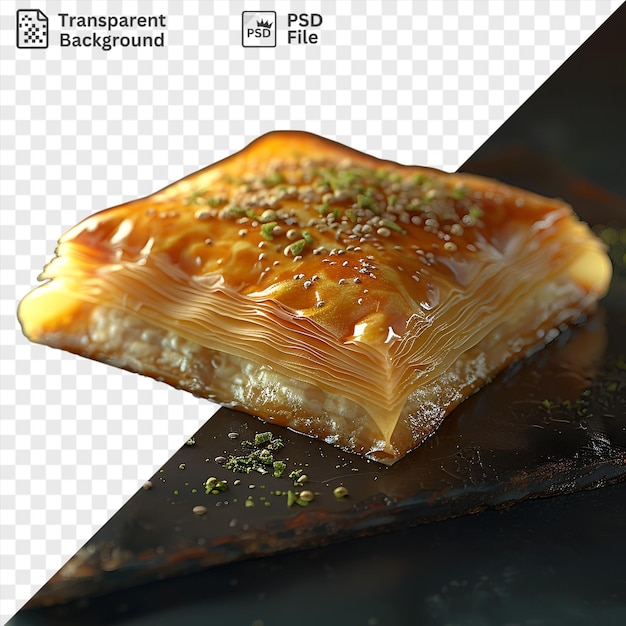 PSD 바클라바 (baklava) 는 절단판 위에 있는 음식이다.