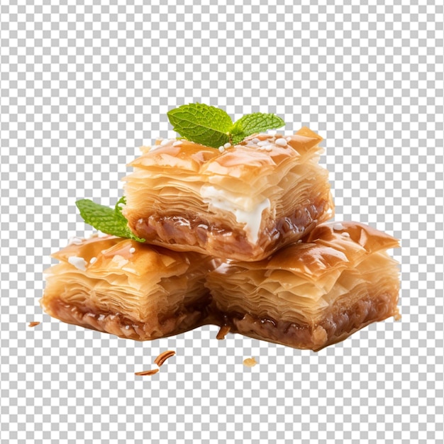 PSD baklava on white background