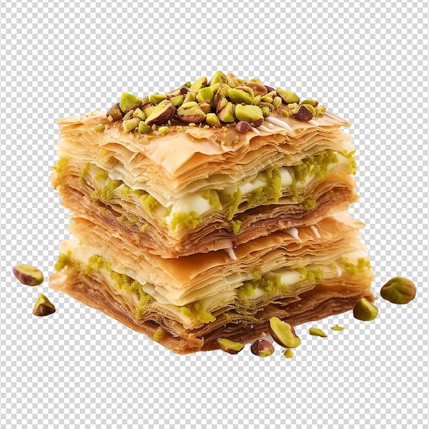 PSD baklavas on transparency background