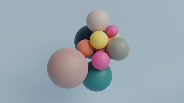 Bal kleurrijke vorm in 3d-rendering