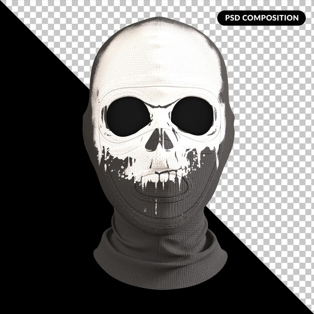 PSD balaclava mask isolated 3d