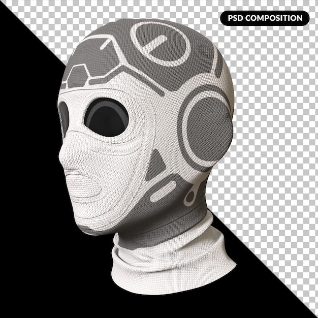 PSD balaclava masker geïsoleerd 3d