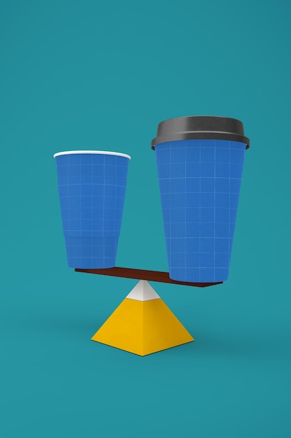 PSD balanced coffee cup