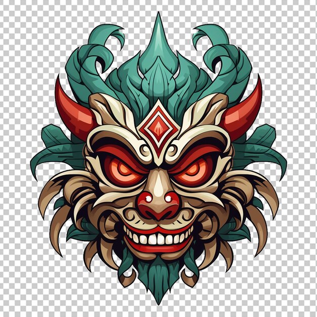 PSD balinese mascot logo