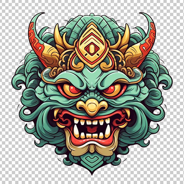 PSD balinese mascot logo