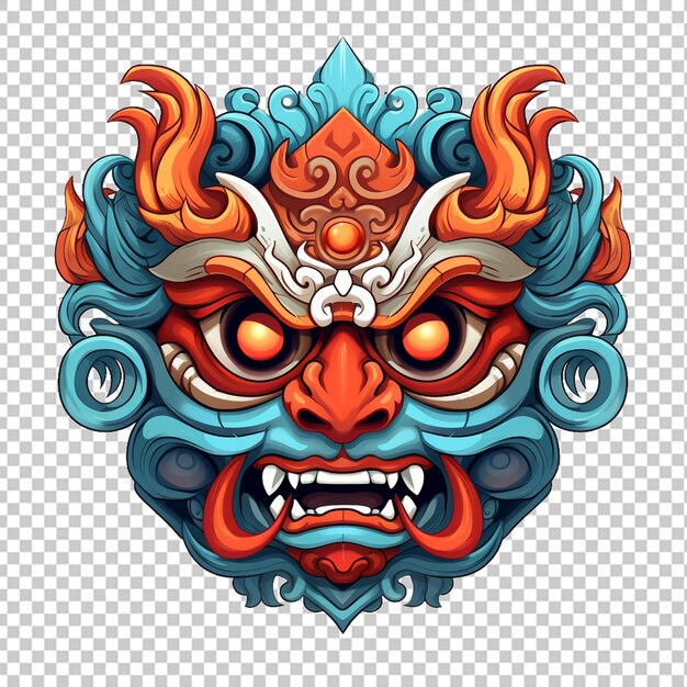 PSD balinese mascot logo