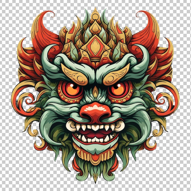 PSD logo della mascotte balinese