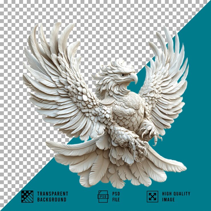 PSD balinese style garuda on transparent background