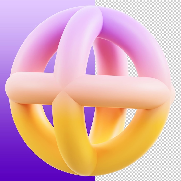 PSD ボールアブストラクト 3dイラスト