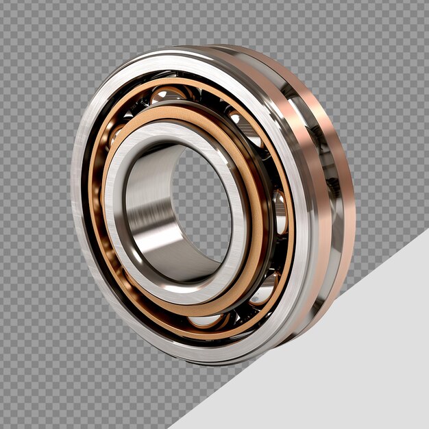 PSD ball bearing made of bronze png isolated on transparent background