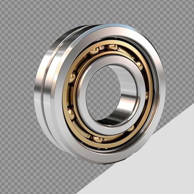 PSD ball bearing made of bronze png isolated on transparent background