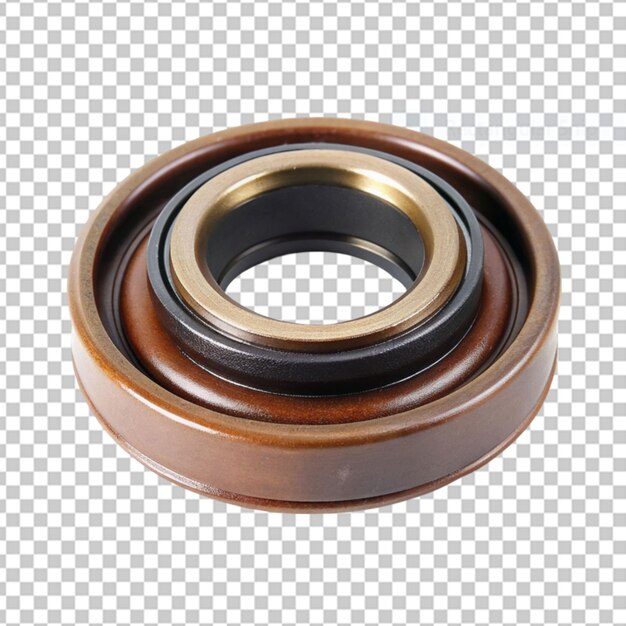 PSD ball bearing made of bronze with threads on the outside isolated on transparent background