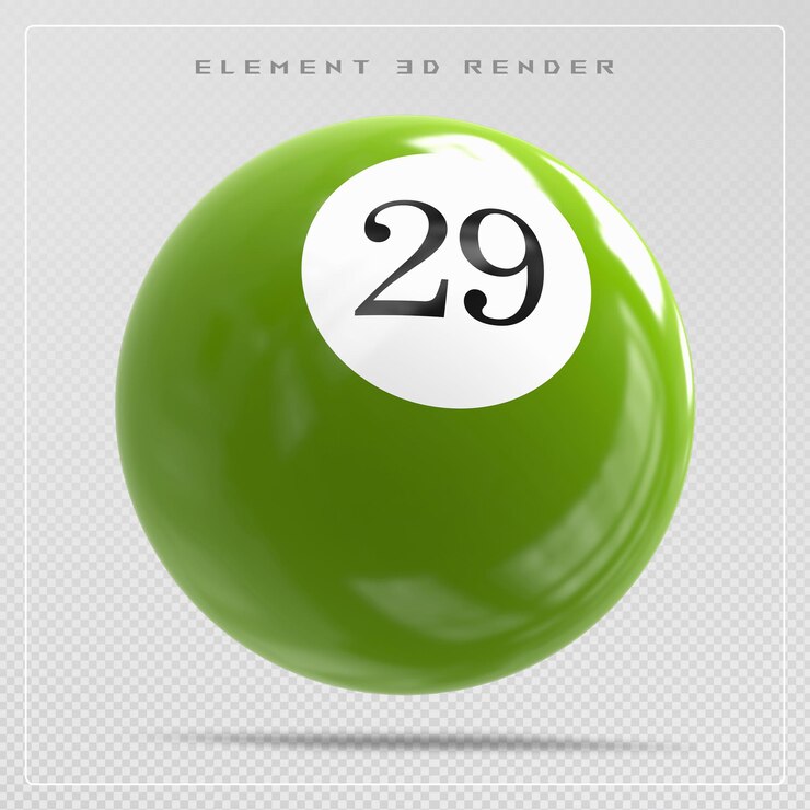 PSD ball green number 29