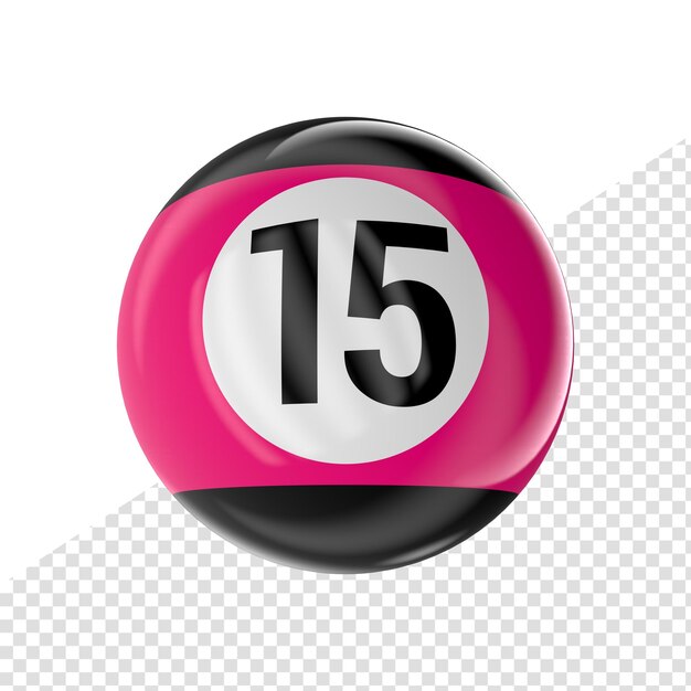 PSD ball number 3d render