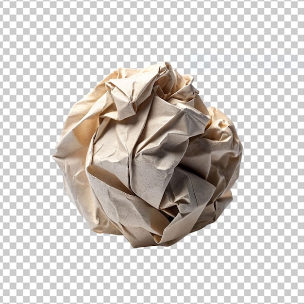 A ball of paper isolated on transparent background