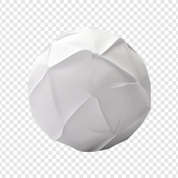 PSD a ball of paper isolated on transparent background