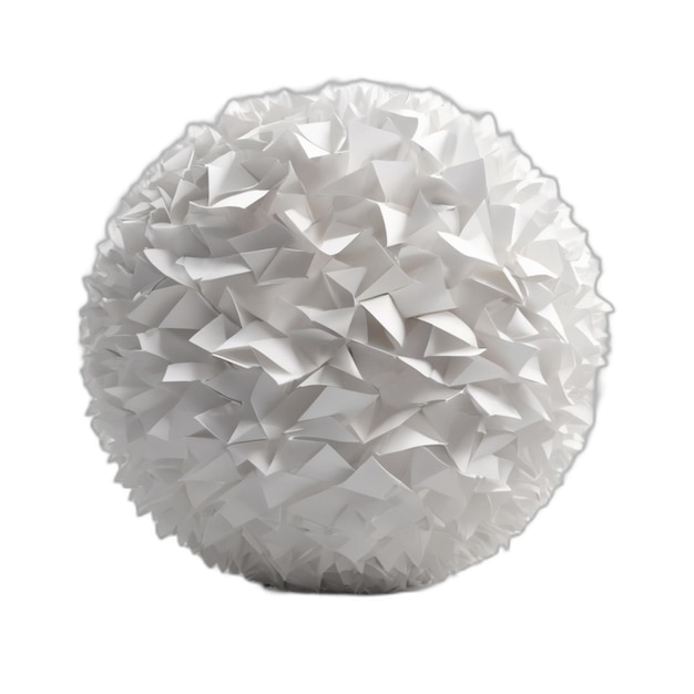 PSD ball of paper psd on a white background