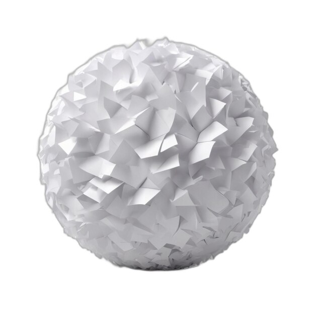 PSD ball of paper psd on a white background