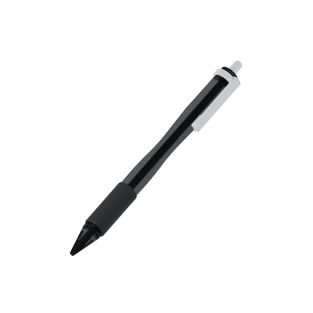 Ball pen realistic 3d icon for workspace