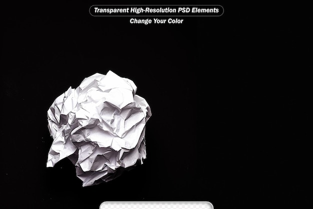 PSD ball of white paper