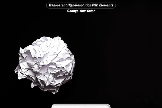 PSD ball of white paper