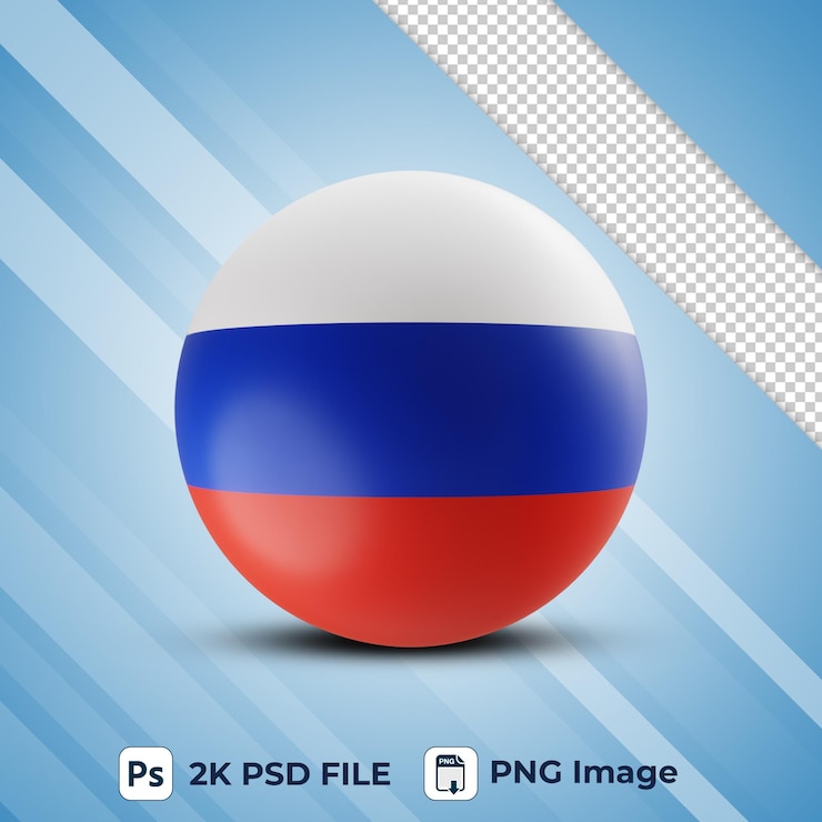 мяч с российским флагом на нем