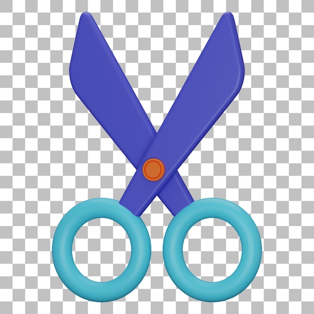 PSD ball3d isolated render of scissor icon psd