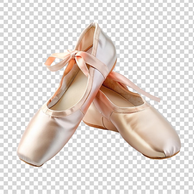 PSD ballet shoes isolated on transparent background