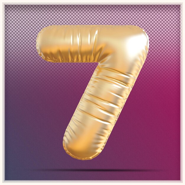 PSD ballon letter 7 moderne redner