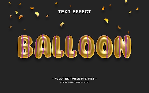 PSD ballon text effect