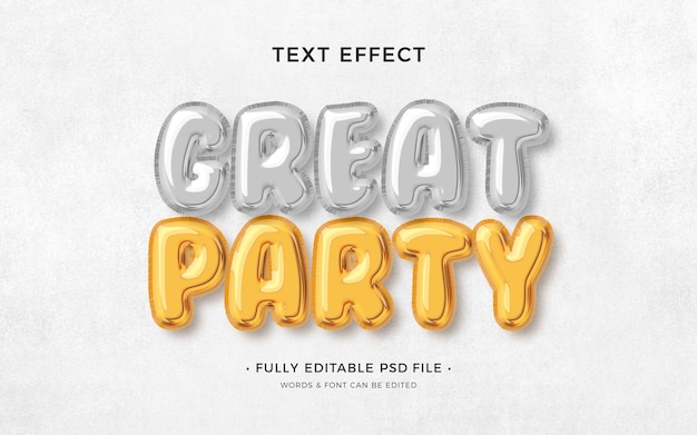 PSD ballon text effect