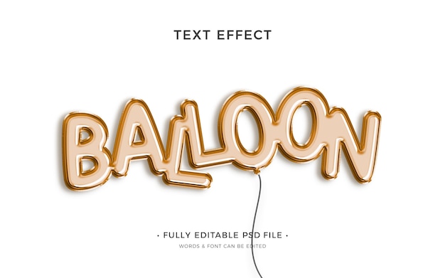 Ballon text effect