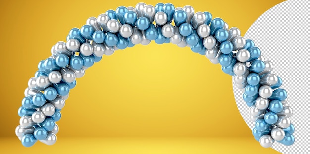 Ballonggirlander dekorasjonselementer. Bryllup, bursdag, baby, festfeiring Transparent PNG
