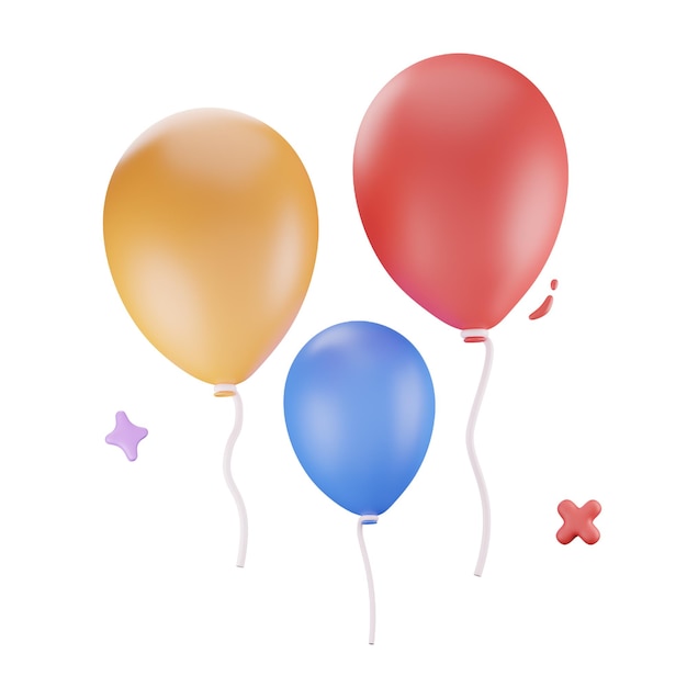 PSD ballons 3d style icon awardly