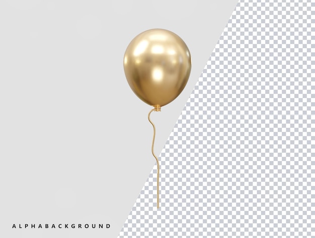 Balloon 3d rendering vector element