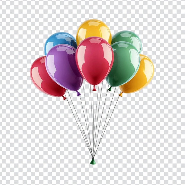 Balloon color image on a transparent background