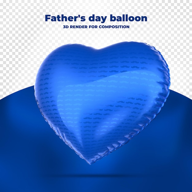 Balloon father's day 3d render for compositon