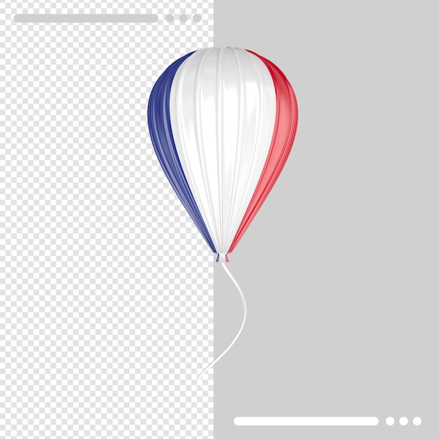 PSD balloon and flag france 3d rendering