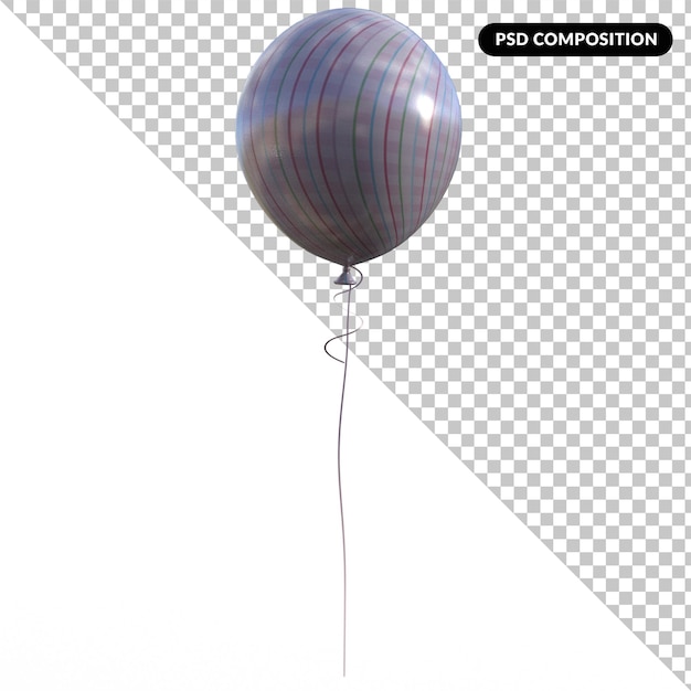 PSD palloncino isolato 3d