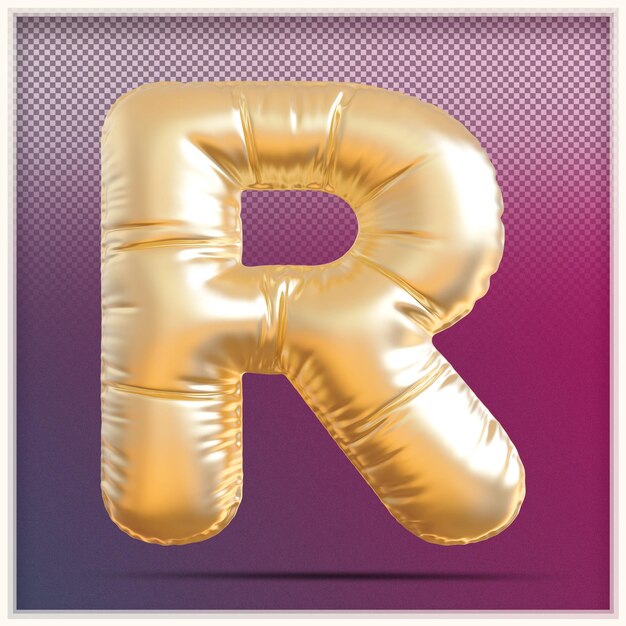 PSD balloon letter r modern redner