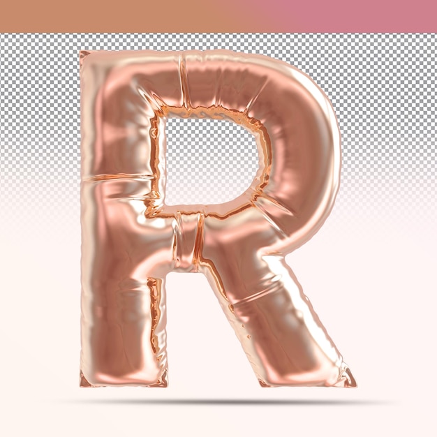 PSD balloon letter r modern redner