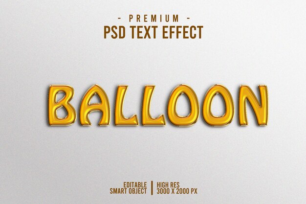 Balloon text efect