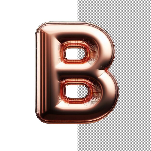 PSD balloonic typography isolated 3d letter in helium balloons on png background