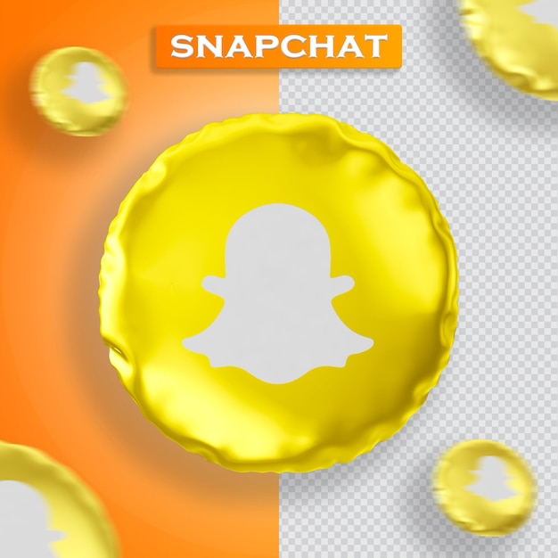 PSD rendering 3d di snapchat di palloncini